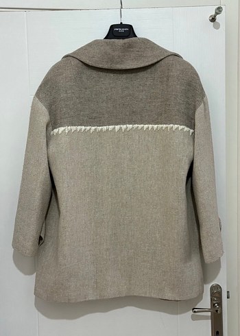 Roman marka %30 yün Vintage kaban
Düğmeli Kadın Keten Midi Kaban - Görsel 2