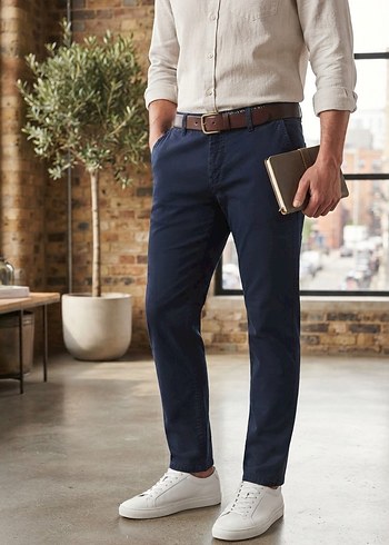Mustang Sik Lacivert Slim Fit Pantolon