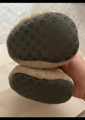 Nakışlı Bej Kız Çocuk Sıcak Ev Terliği - Görsel 2