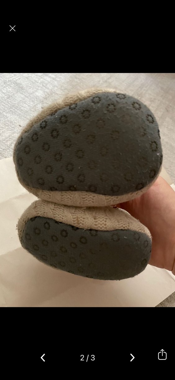 Nakışlı Bej Kız Çocuk Sıcak Ev Terliği - Görsel 2