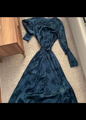 Refka Lacivert Uzun Kollu Tie-Dye Elbise - Görsel 4