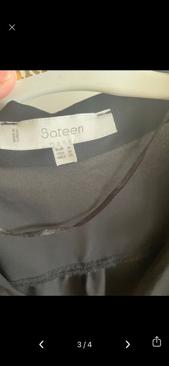 Siyah V Yaka Uzun Kollu Kadın Bluz - Görsel 3