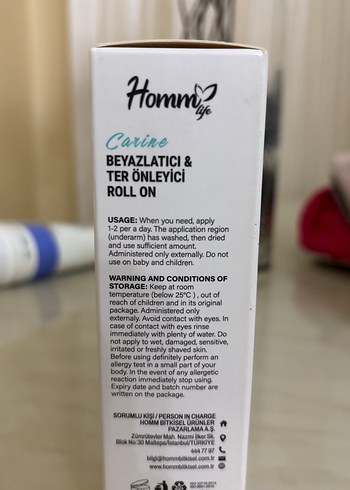 Homm Life Beyazlatıcı Roll-On Deodorant 75 ml - Görsel 2