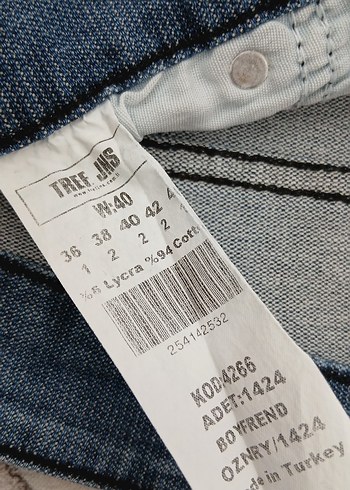 40 Beden Açık Mavi Kadın Denim Pantolon