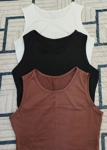 Kadın Pamuklu Kolsuz Crop