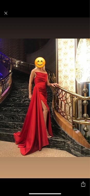Abiye elbise kırmızı saten alfabeta model