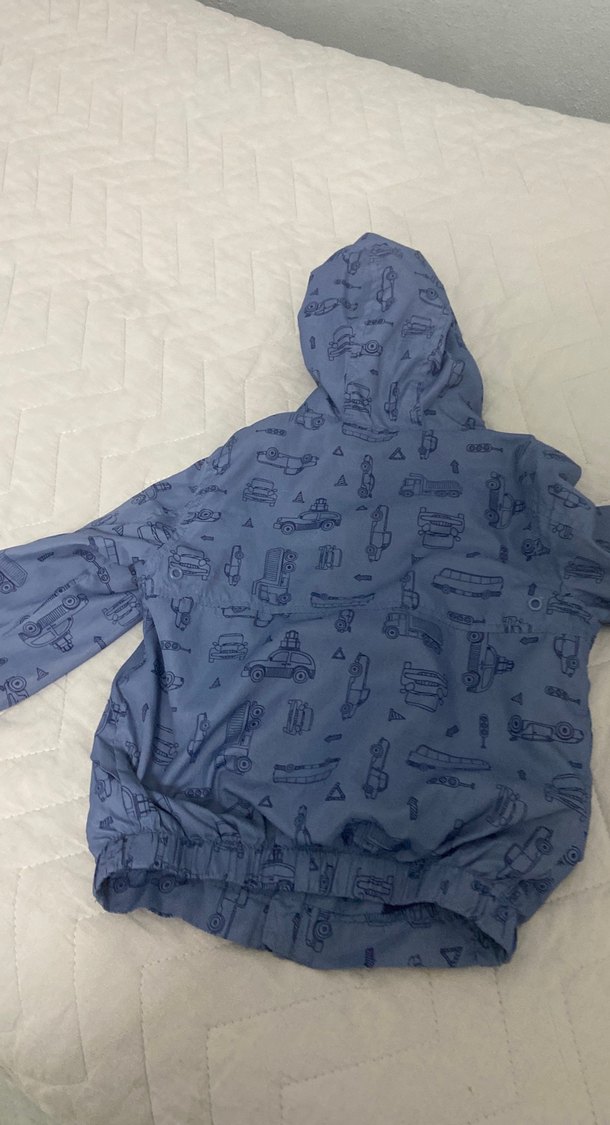 Kapüşonlu Erkek Çocuk Fermuarlı Yağmurluk - Görsel 3