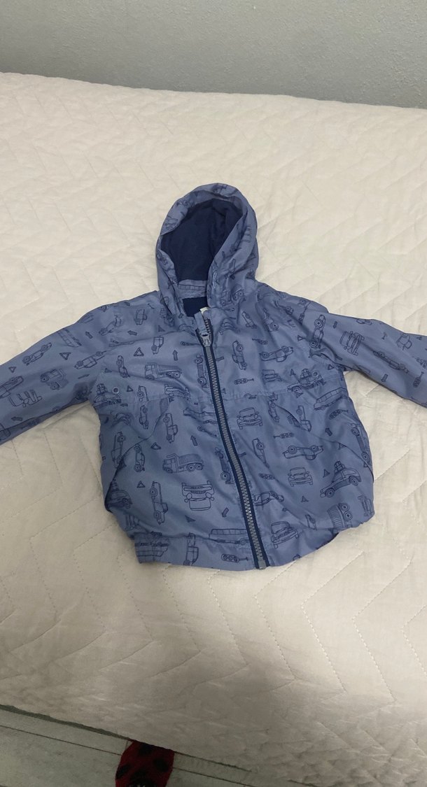 Kapüşonlu Erkek Çocuk Fermuarlı Yağmurluk - Görsel 2