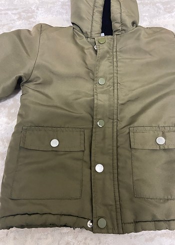 Erkek Çocuk yeşil Sade Street Wear Mont - Görsel 2