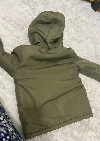 Erkek Çocuk yeşil Sade Street Wear Mont - Görsel 3