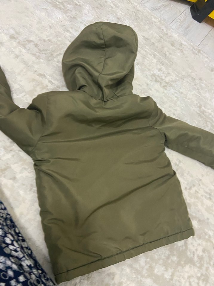 Erkek Çocuk yeşil Sade Street Wear Mont - Görsel 3