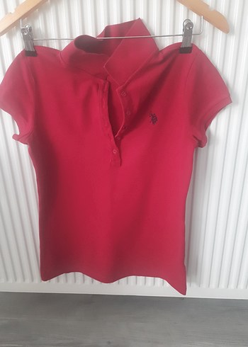 Bordo Kısa Kollu Polo Yaka Kadın Tişört - Görsel 2