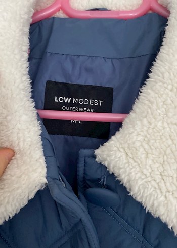 Mavi Kadın Peluş Detaylı Kış Montu - Görsel 9