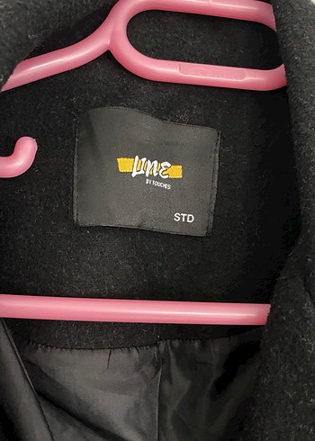 Siyah Çift Düğmeli Yün Kaban - Görsel 6