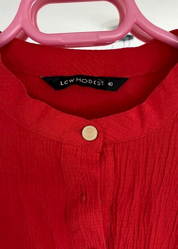 Kırmızı Düğmeli Uzun Bohem Elbise - Görsel 6