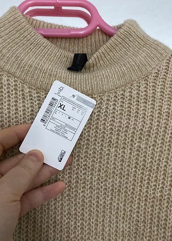 Bej Triko Uzun Kollu Salaş Elbise - Görsel 7