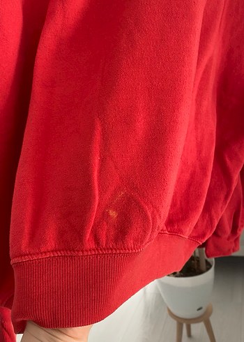 Kırmızı Oversize Kadın Sweatshirt - Görsel 4