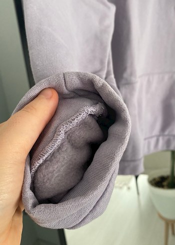 Mor Baskılı Kadın Sweatshirt - Görsel 7