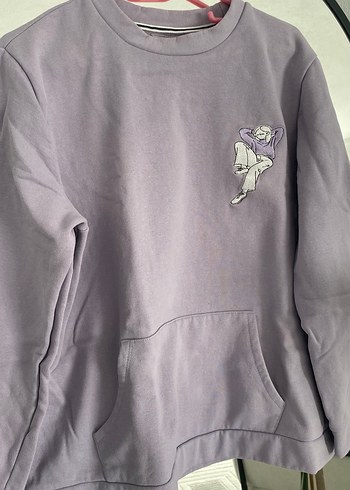 Mor Baskılı Kadın Sweatshirt - Görsel 4