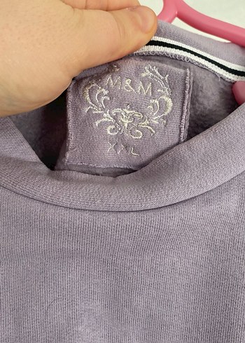 Mor Baskılı Kadın Sweatshirt - Görsel 3