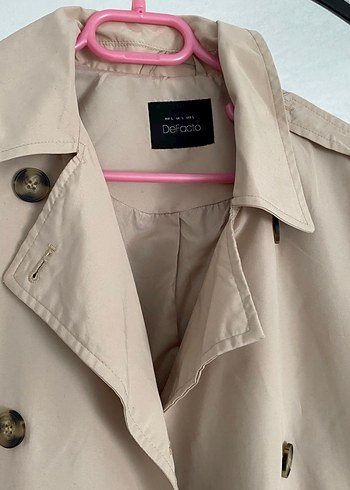 Bej Midi Kadın Trençkot Düğmeli - Görsel 5