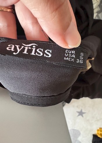 36 Beden Siyah Uzun Drapeli V Yaka Elbise