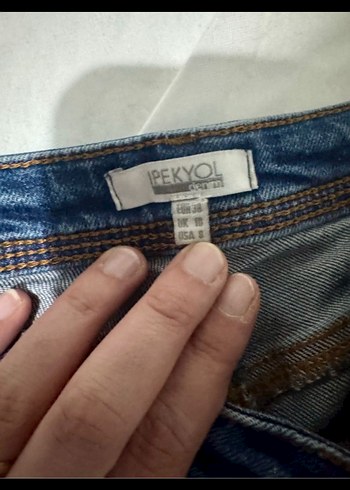 38 Beden lacivert Renk Düğmeli Lacivert Kadın Skinny Jean