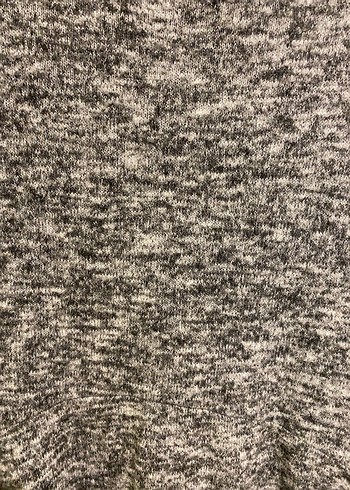 Gri Triko Uzun Kollu Midi Elbise - Görsel 2