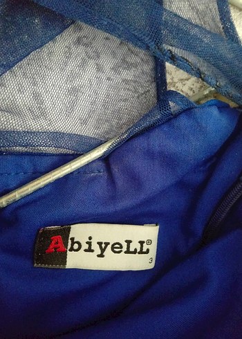 38 Beden Nakışlı ve Drapeli Lacivert Uzun Abiye Elbise