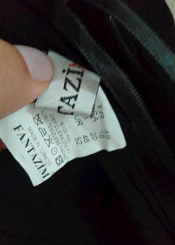 48 Beden Siyah Payetli Uzun V Yaka Kadın Gece Elbisesi