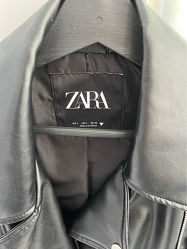 l Beden ZARA CROP BIKER DERİ CEKET