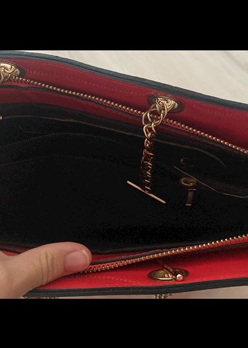 Smart Bags Klasik Parlak Kırmızı Deri Kadın Çanta