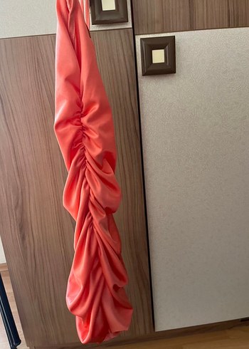 turuncumsu Mini Kadın Abiye Elbise - Görsel 2