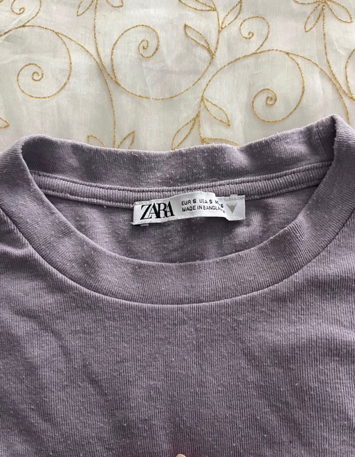 Zara Lila Uzun Kollu bluz - Görsel 2