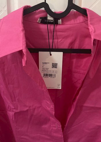 Pembe V Yaka Düğmeli Kadın Gömlek ipekyol - Görsel 2