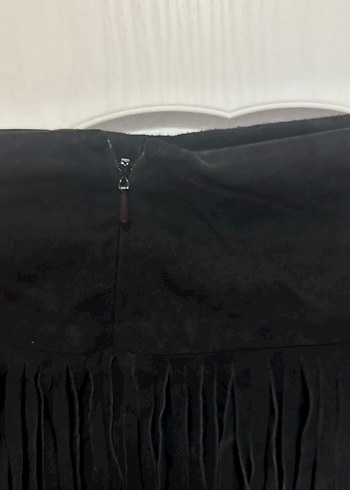 Siyah Süet Mini Etek büyük beden - Görsel 4