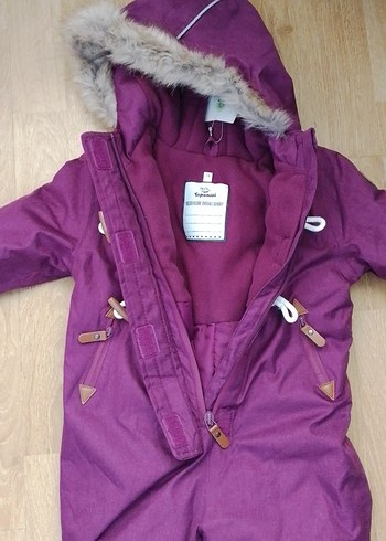 Mor Kürklü Bebek Kış Tulumu - Görsel 5