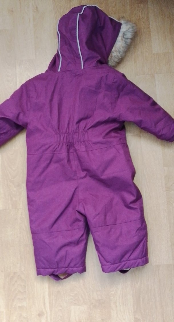 Mor Kürklü Bebek Kış Tulumu - Görsel 4