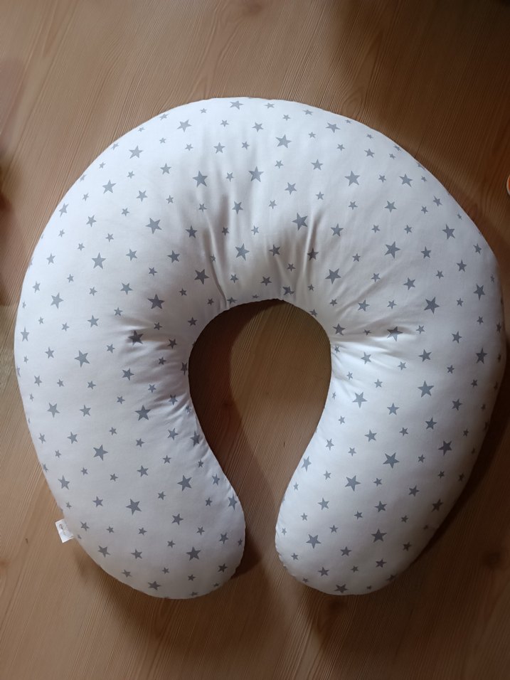 Gri Yıldız Desenli Emzirme ve Hamile Yastığı - Görsel 2