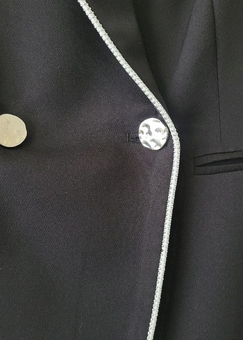 Diğer Siyah Düğmeli Kadın Blazer Ceket
