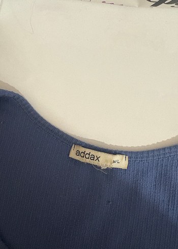 Kadın Mavi Kısa Kollu Crop Top - Görsel 2