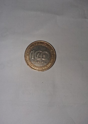 büyük taaruzun 100. yılı hatıra parası koleksiyonluk