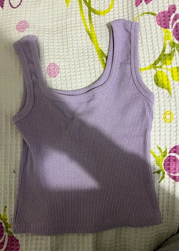 Pastel Mor Örme Kadın Atlet
