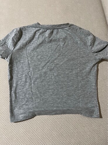 Diğer Gri crop tshirt