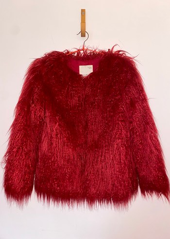 Zara Suni Kürk Ceket - Görsel 5