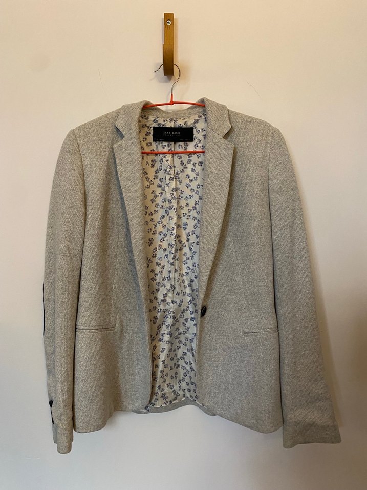 Zara Gri Kadın Midi Blazer Ceket - Görsel 2