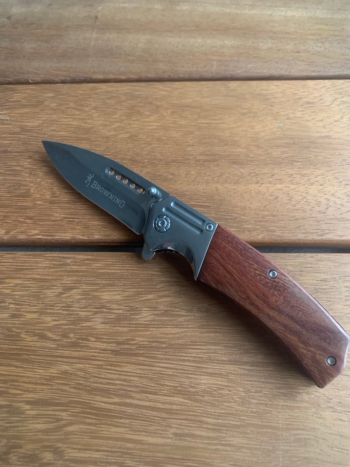 Katlanır Bıçak Ahşap Saplı Browning - Görsel 2