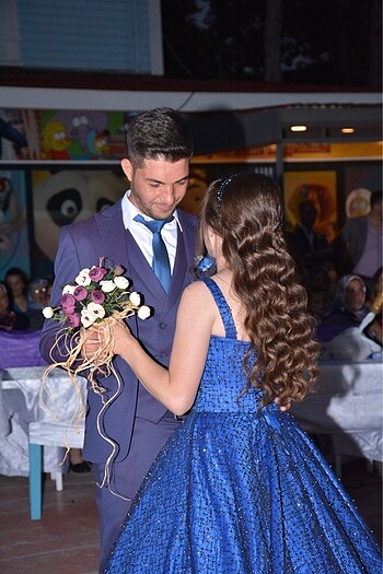 s Beden lacivert Renk Nişan elbisesi