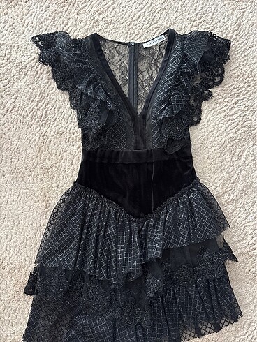 Siyah Dantel detaylı mini abiye ( tuvanam) - Görsel 5