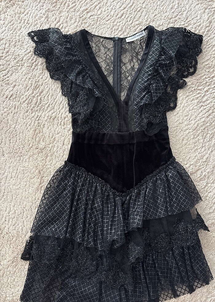 Siyah Dantel detaylı mini abiye ( tuvanam) - Görsel 5